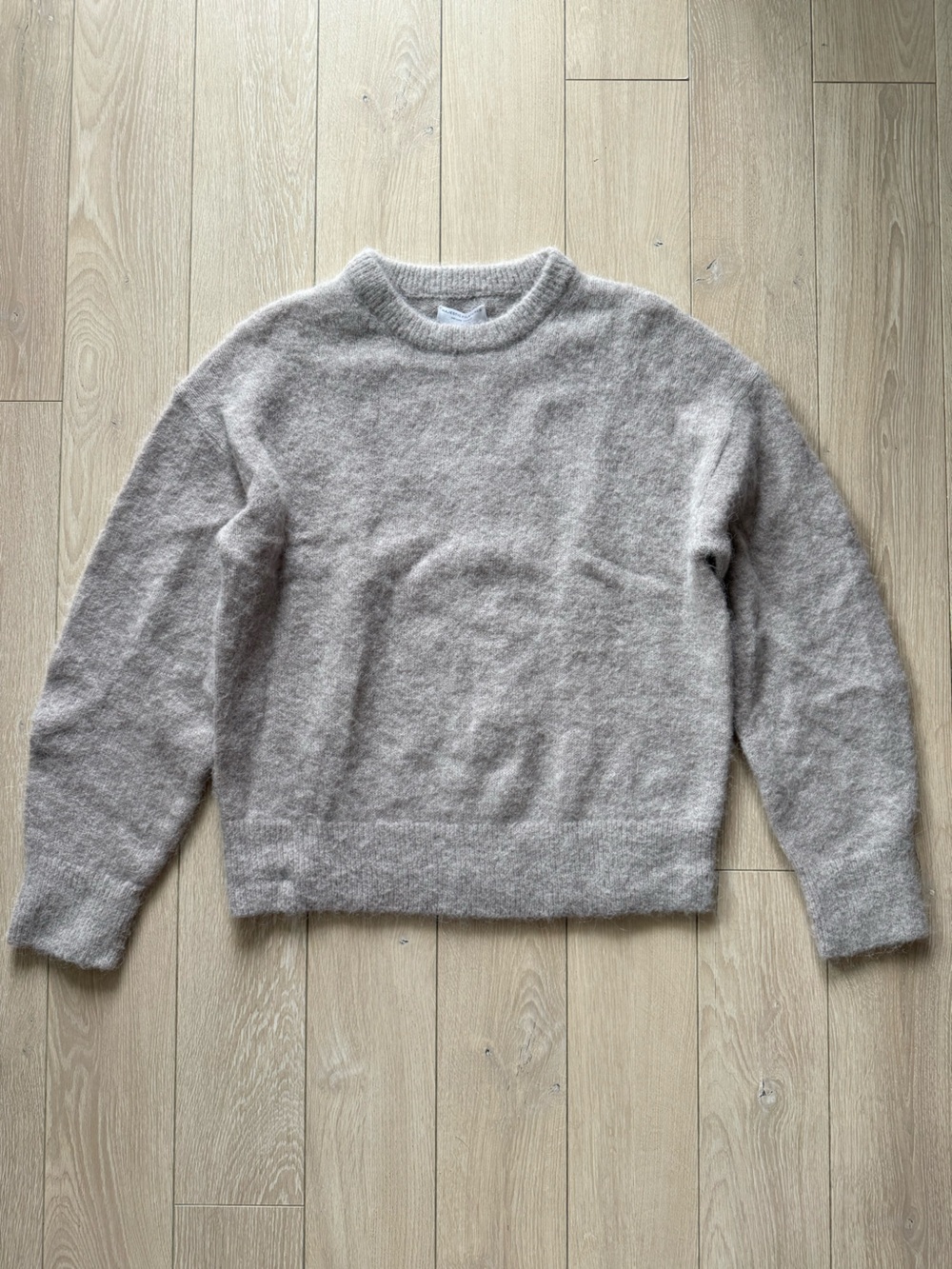 NWOT Majestic Filatures Wool Alpaca Blend Crew Neck Sweater in Light Brown